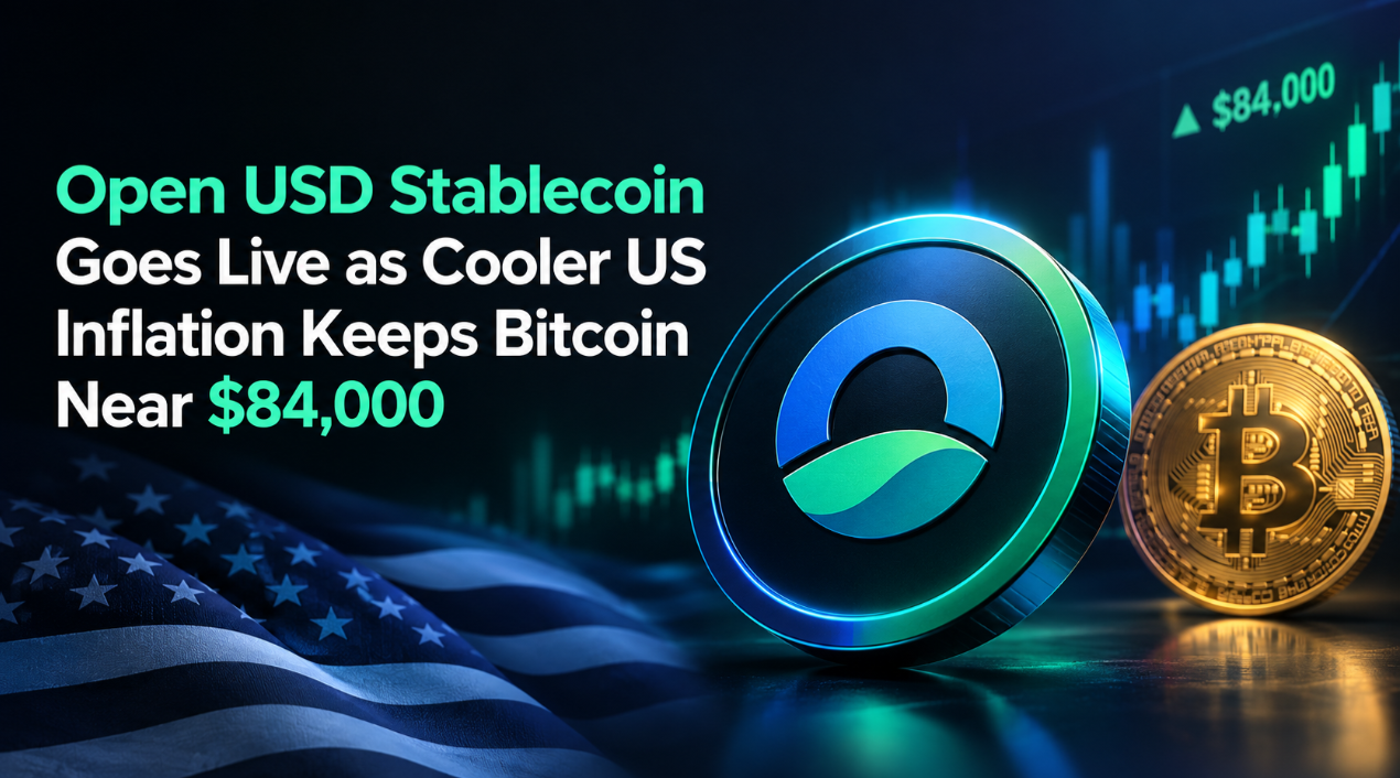 Open USD Stablecoin Goes Live as Cooler US Inflation Keeps Bitcoin Near $84,000