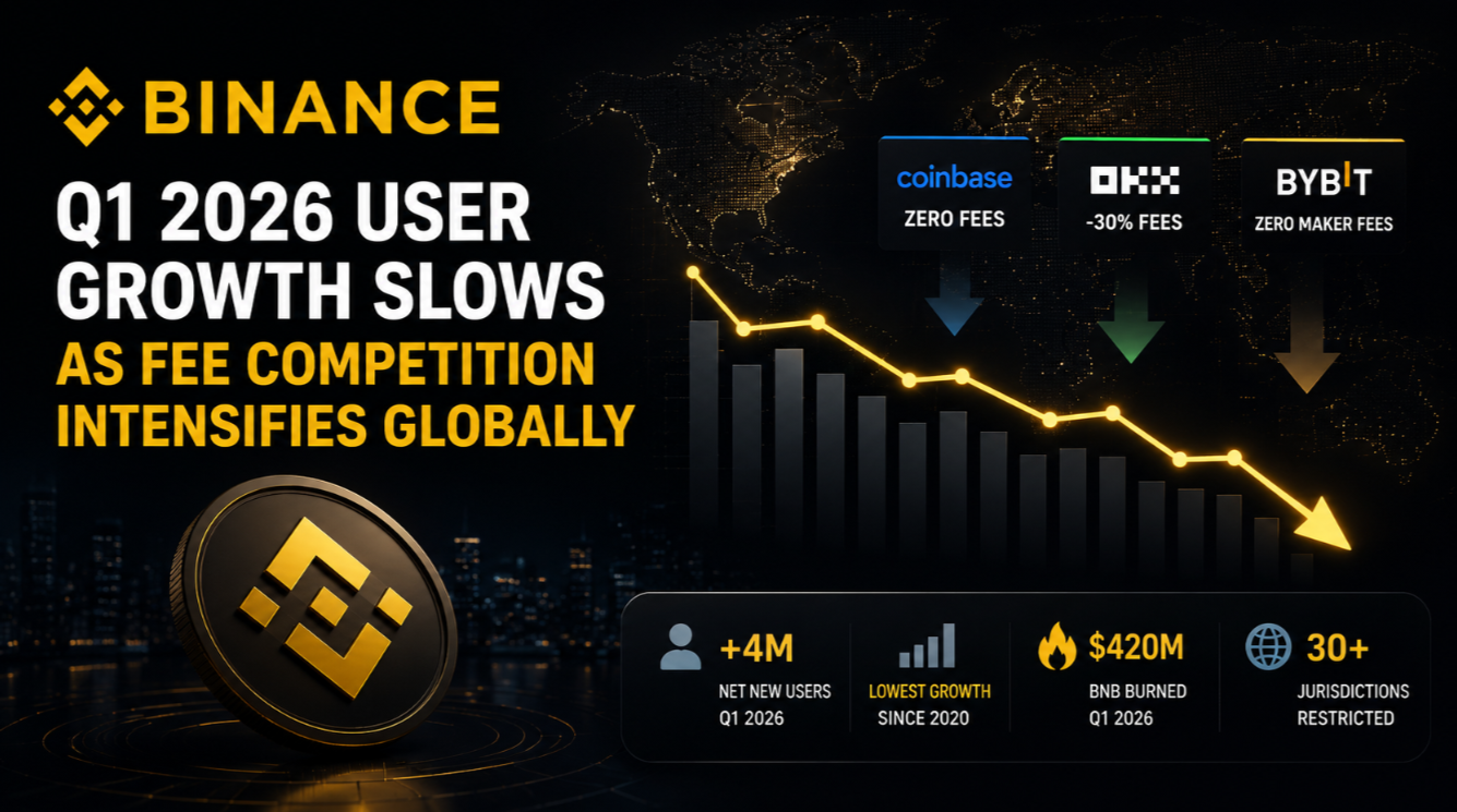 Binance Q1 2026 User Growth Slows as Fee Competition Intensifies Globally