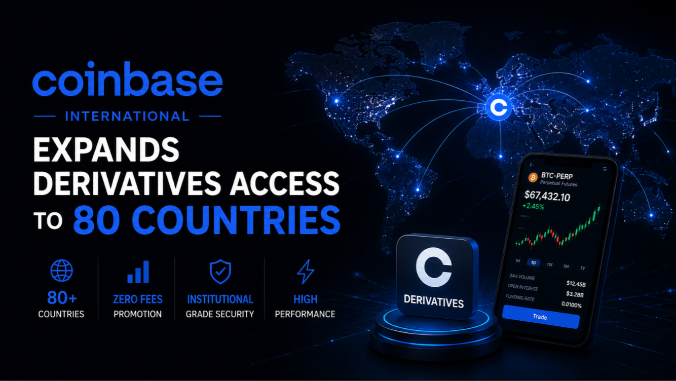 Coinbase International Expands Derivatives Access to 80 Countries