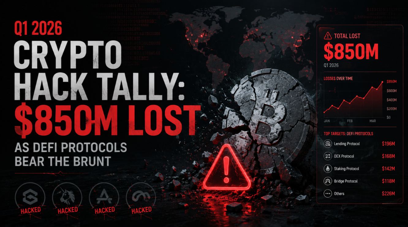 Q1 2026 Crypto Hack Tally: $850M Lost as DeFi Protocols Bear the Brunt
