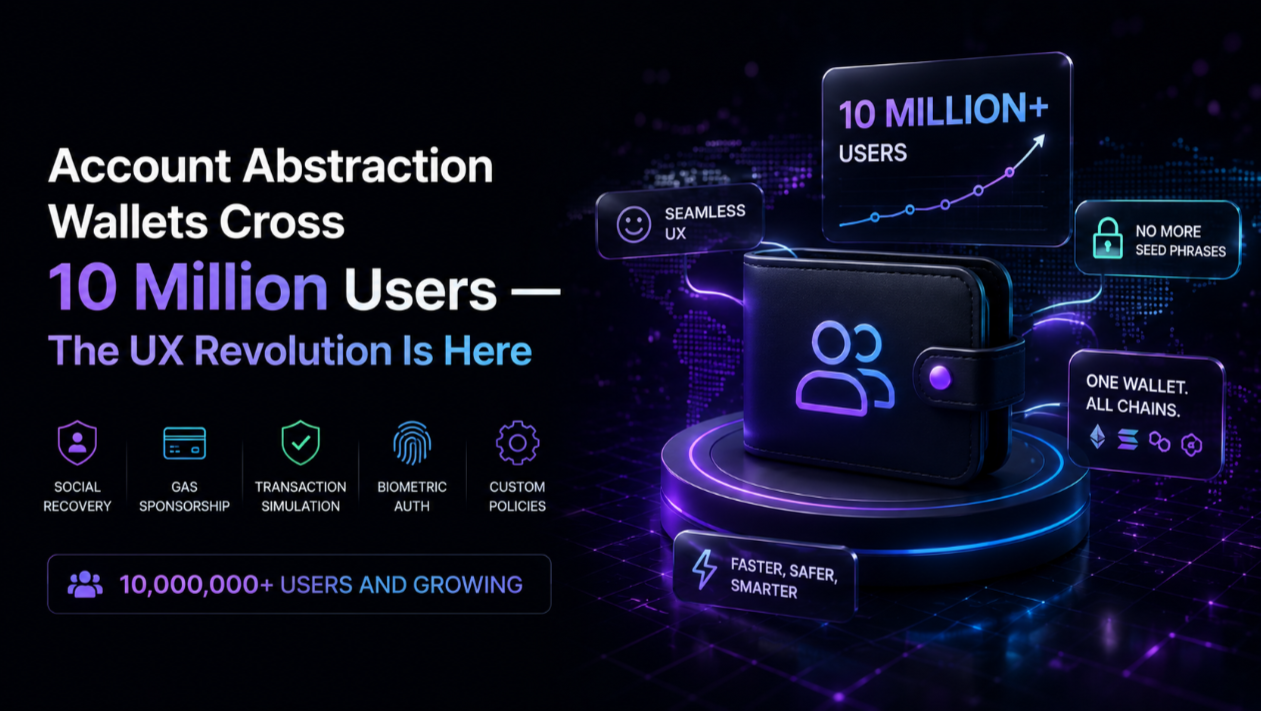 Account Abstraction Wallets Cross 10 Million Users — The UX Revolution Is Here