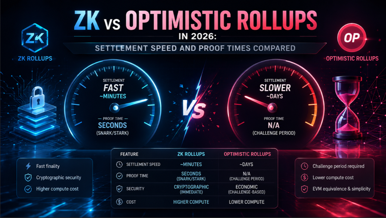 ZK vs Optimistic Rollups in 2026: Settlement Speed and Proof Times Compared