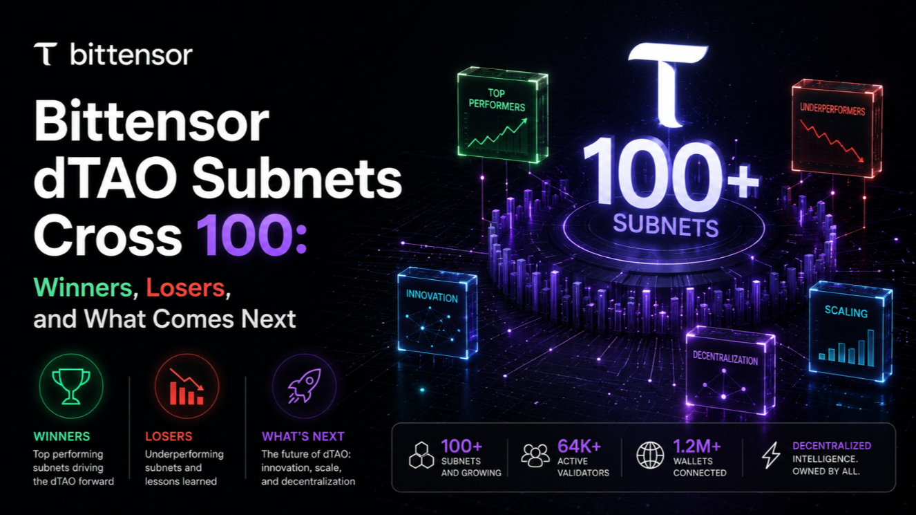 Bittensor dTAO Subnets Cross 100: Winners, Losers, and What Comes Next