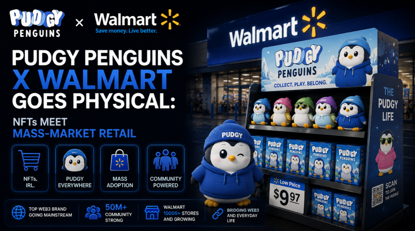 Pudgy Penguins x Walmart Goes Physical: NFTs Meet Mass-Market Retail