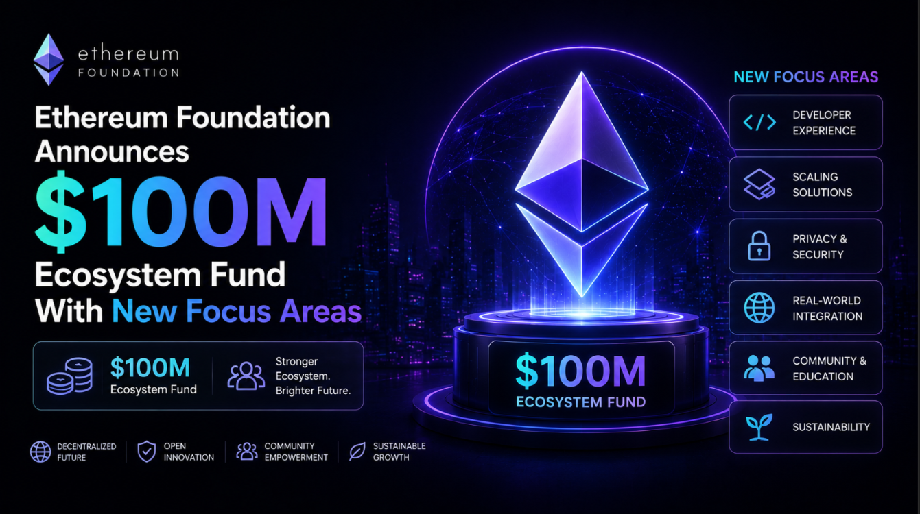 Ethereum Foundation Announces $100M Ecosystem Fund With New Focus Areas