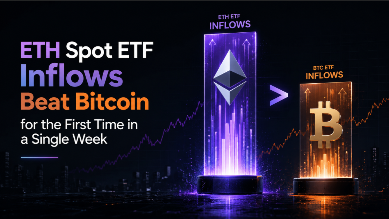 ETH Spot ETF Inflows Beat Bitcoin for the First Time in a Single Week