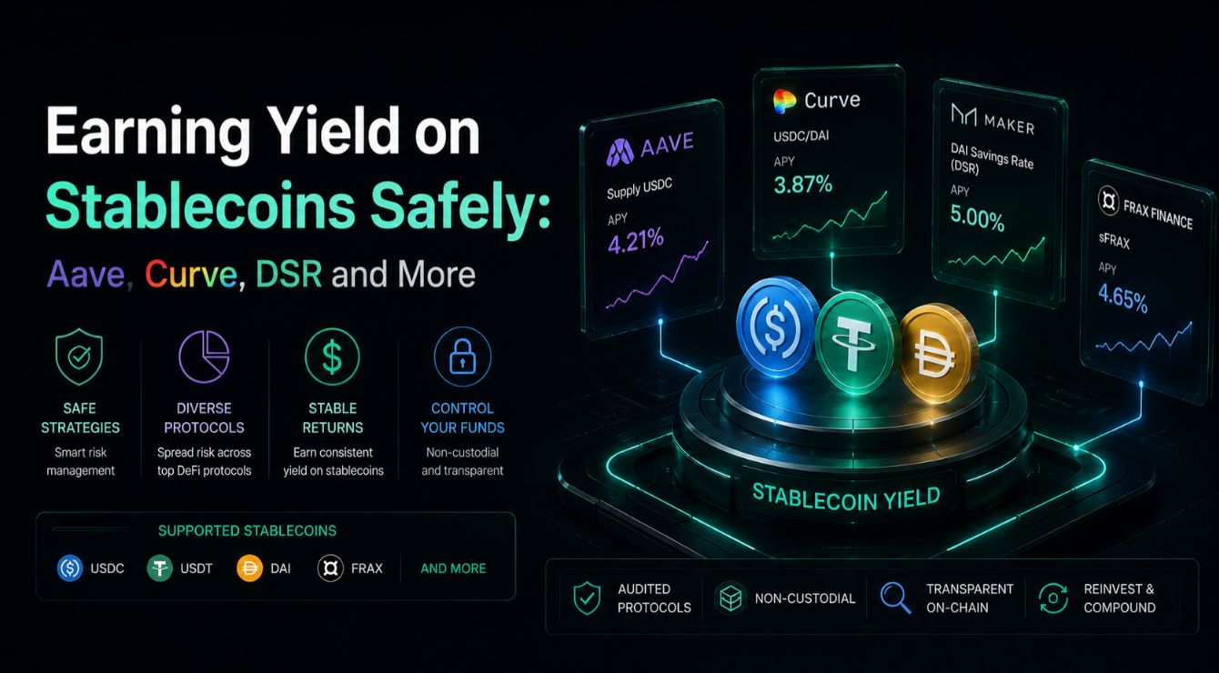 Earning Yield on Stablecoins Safely: Aave, Curve, DSR and More