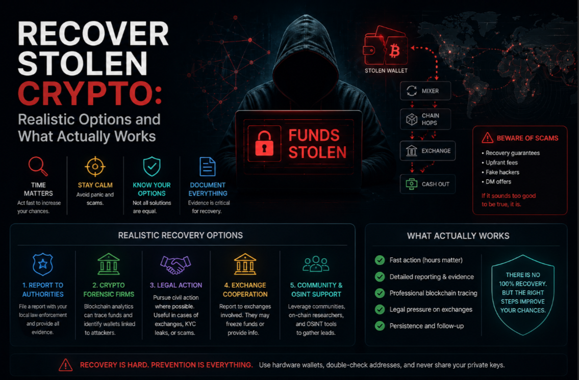 Recover Stolen Crypto: Realistic Options and What Actually Works