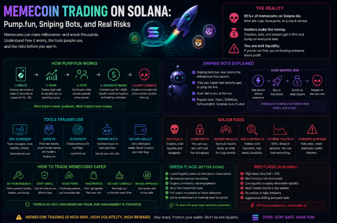 Memecoin Trading on Solana: Pump.fun, Sniping Bots, and Real Risks
