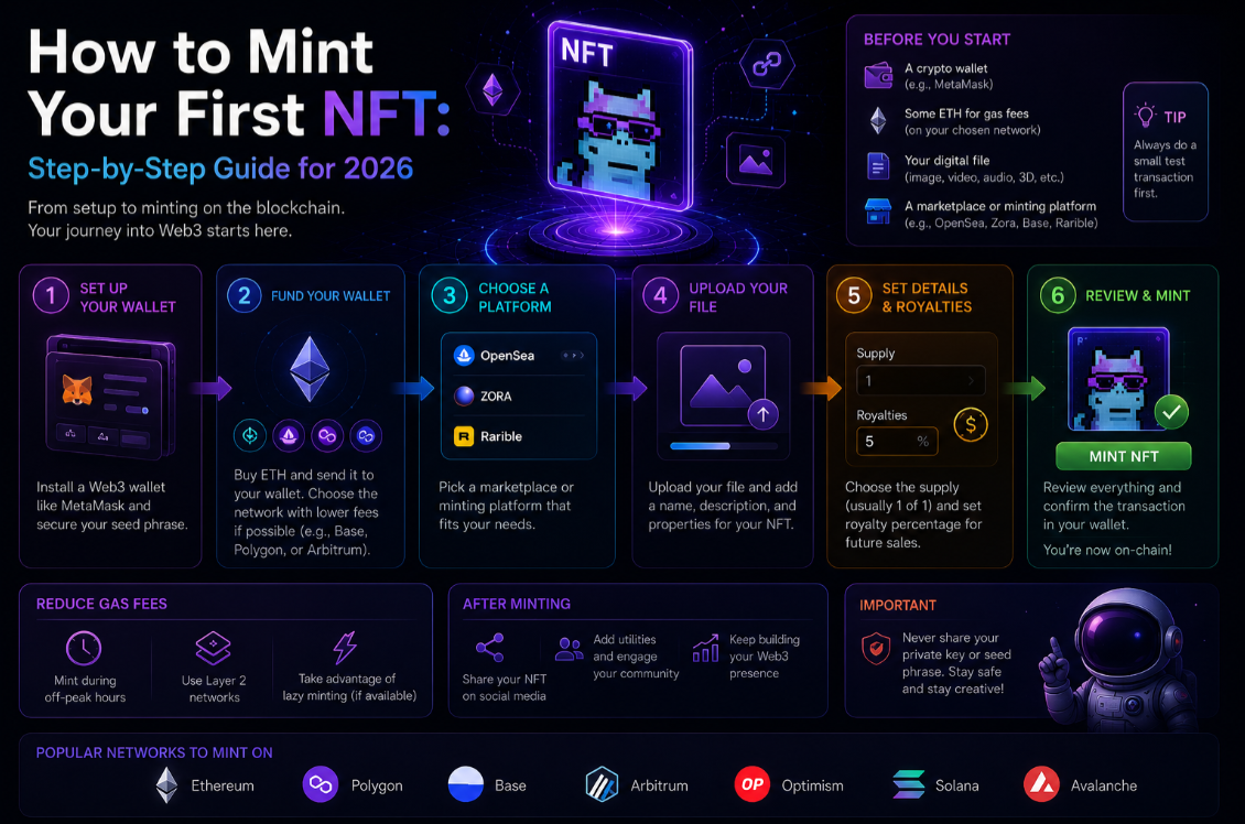 How to Mint Your First NFT: Step-by-Step Guide for 2026