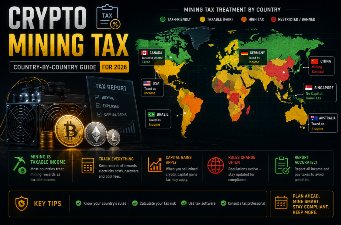 Crypto Mining Tax: Country-by-Country Guide for 2026