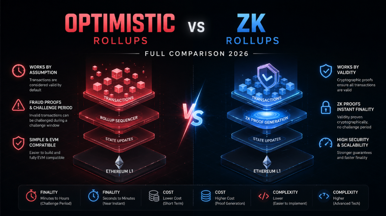 Optimistic vs ZK Rollups: Full Comparison 2026