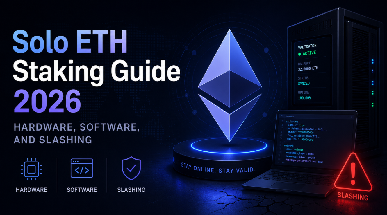 Solo ETH Staking Guide 2026: Hardware, Software, and Slashing