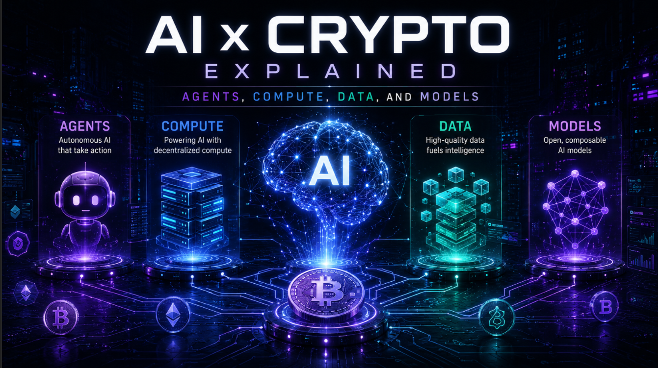 AI x Crypto Explained: Agents, Compute, Data, and Models