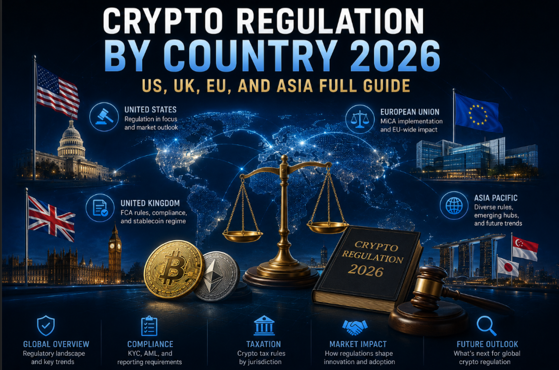 Crypto Regulation by Country 2026: US, UK, EU, and Asia Full Guide