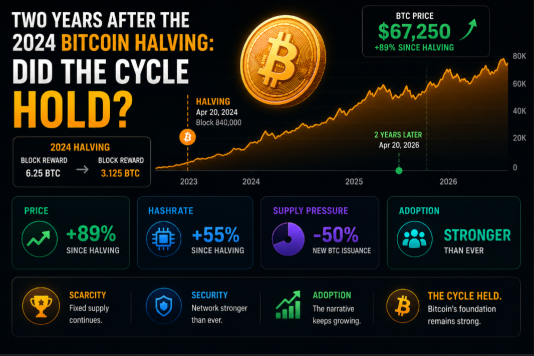 Two Years After the 2024 Bitcoin Halving: Did the Cycle Hold?