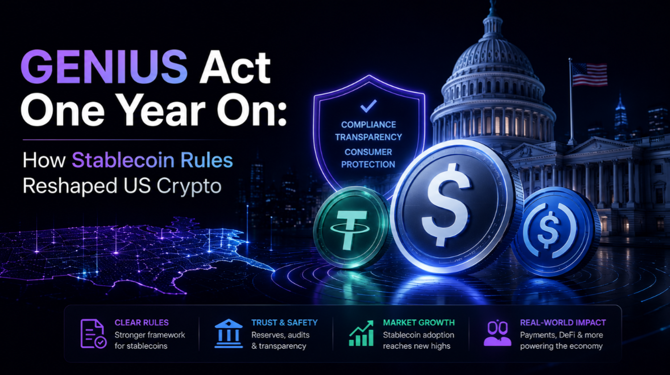 GENIUS Act One Year On: How Stablecoin Rules Reshaped US Crypto