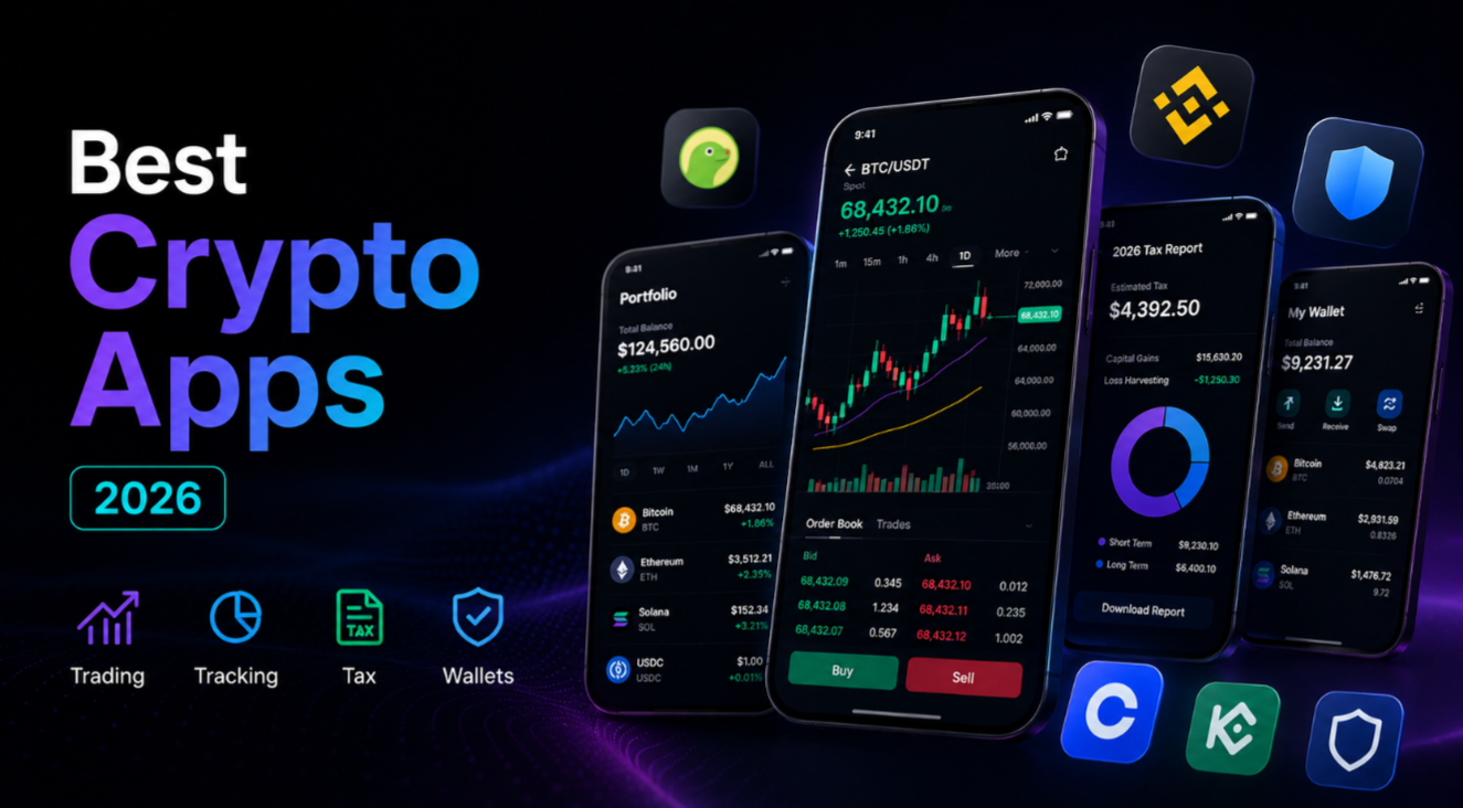Best Crypto Apps 2026: Trading, Tracking, Tax & Wallets