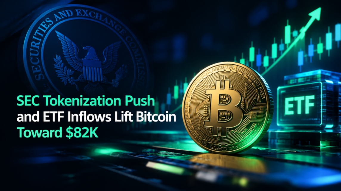 SEC Tokenization Push and ETF Inflows Lift Bitcoin Toward $82K