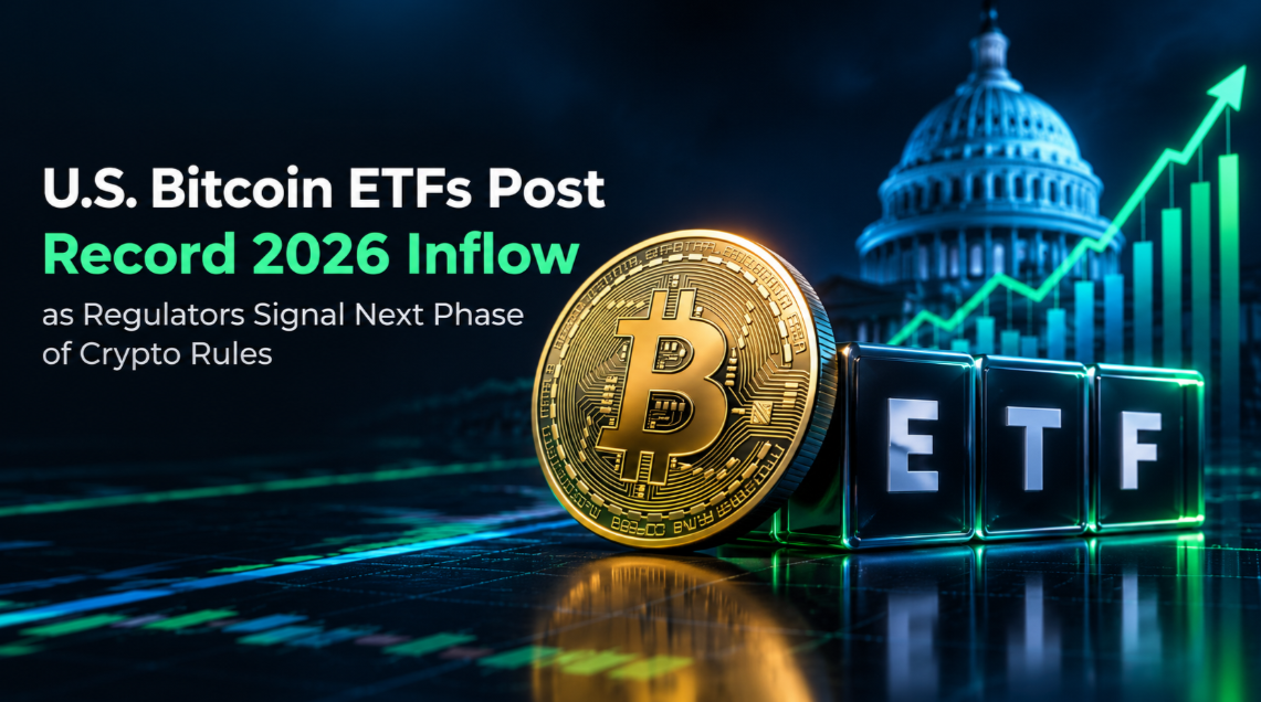 U.S. Bitcoin ETFs Post Record 2026 Inflow as Regulators Signal Next Phase of Crypto Rules
