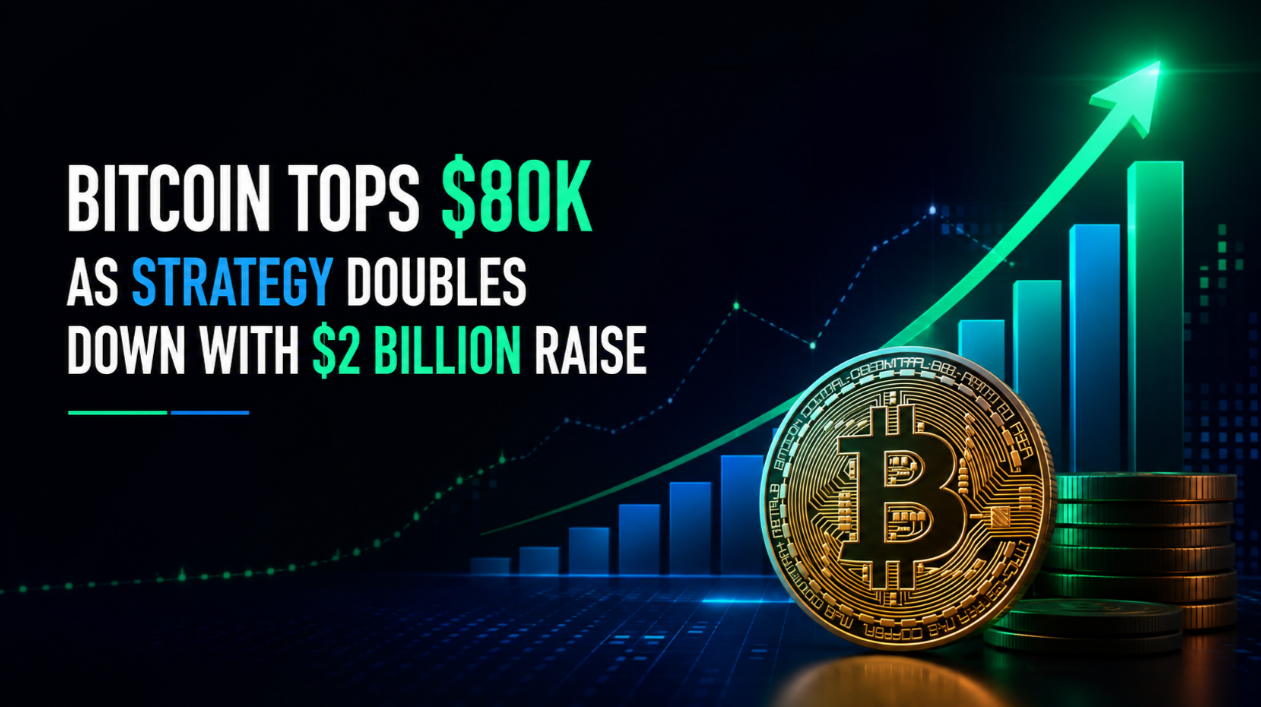 Bitcoin Tops $80K as Strategy Doubles Down With $2 Billion Raise