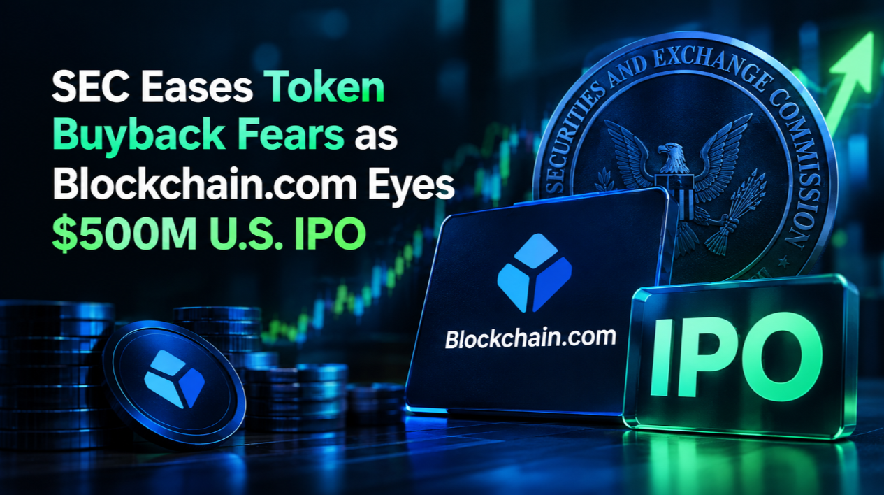 SEC Eases Token Buyback Fears as Blockchain.com Eyes $500M U.S. IPO